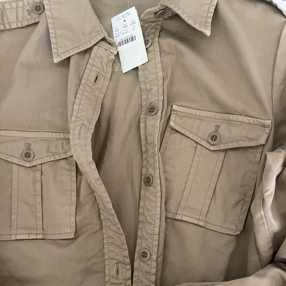 J. Crew Khaki Safari Utility Chino Belted Dress - Picture 5 of 7